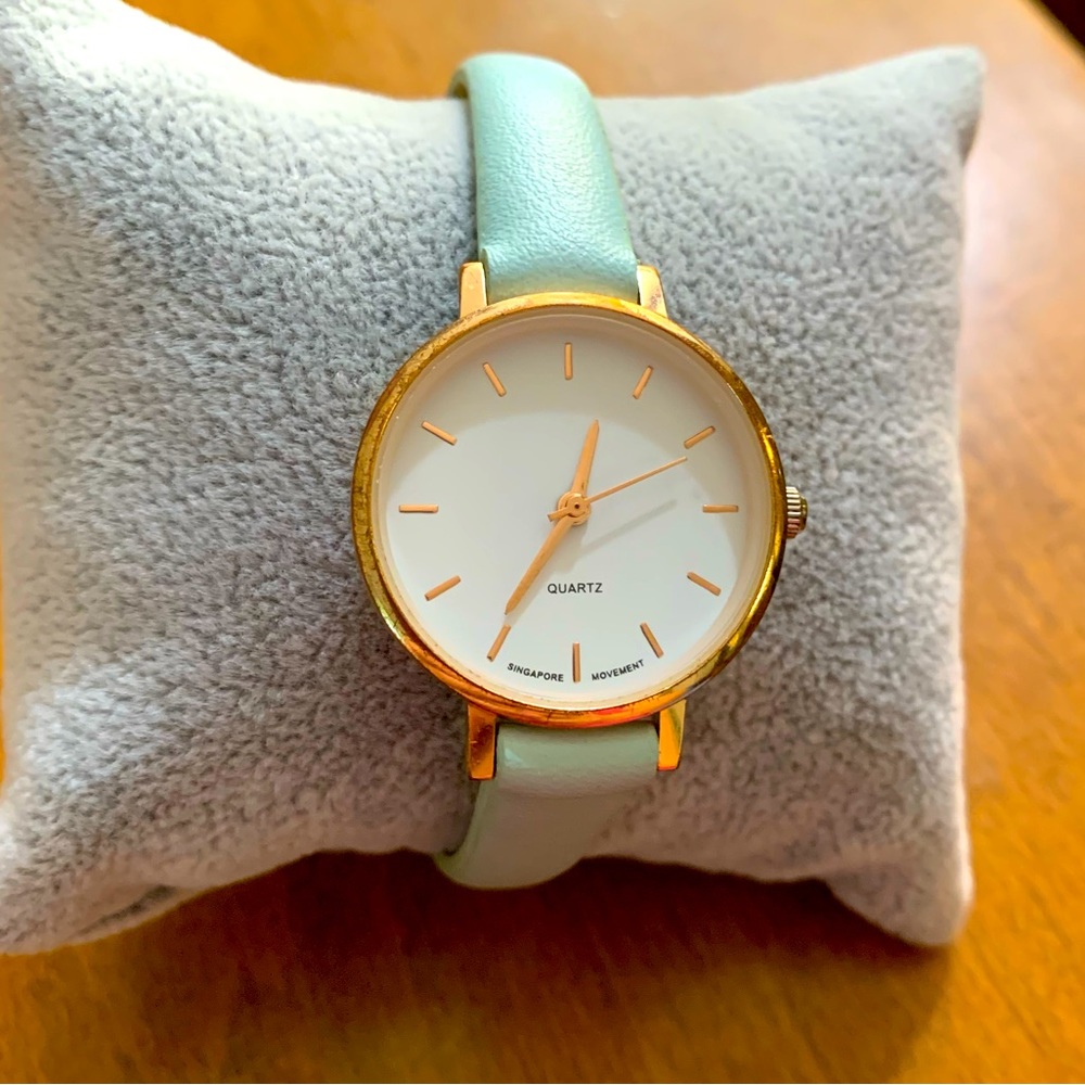 Gold and Turquoise Band Watch